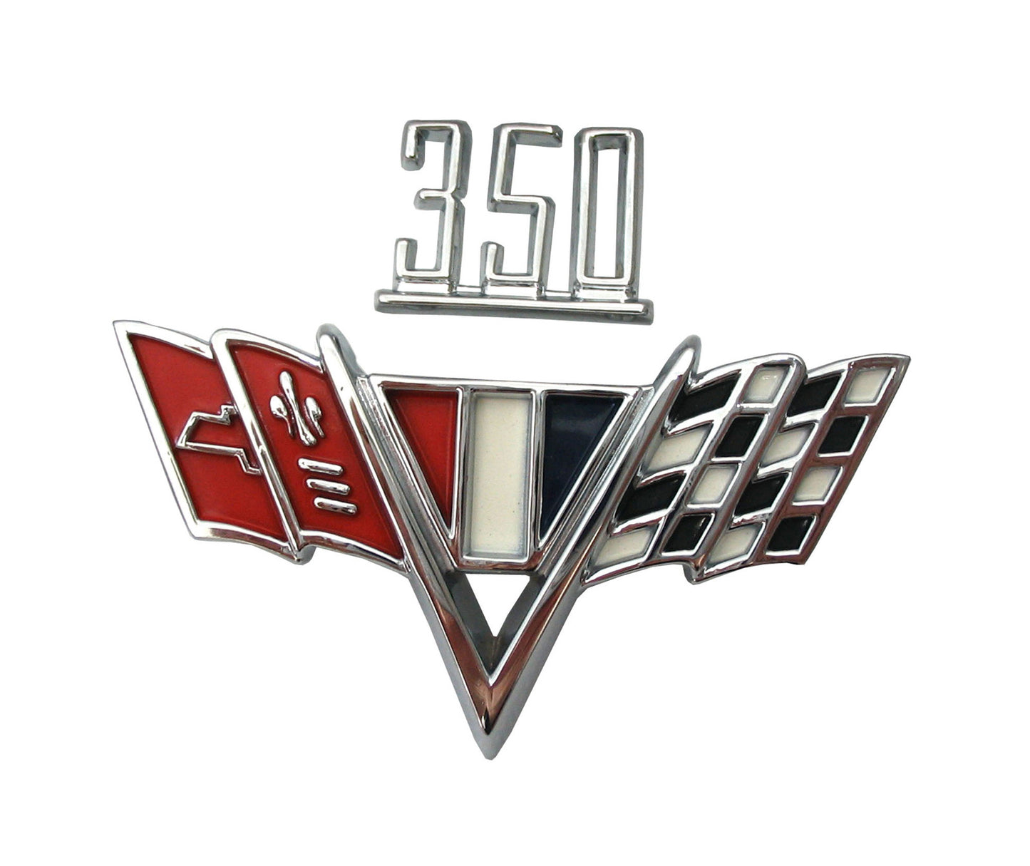 Badge "350" Engine Size And Flags Kit - B1083A