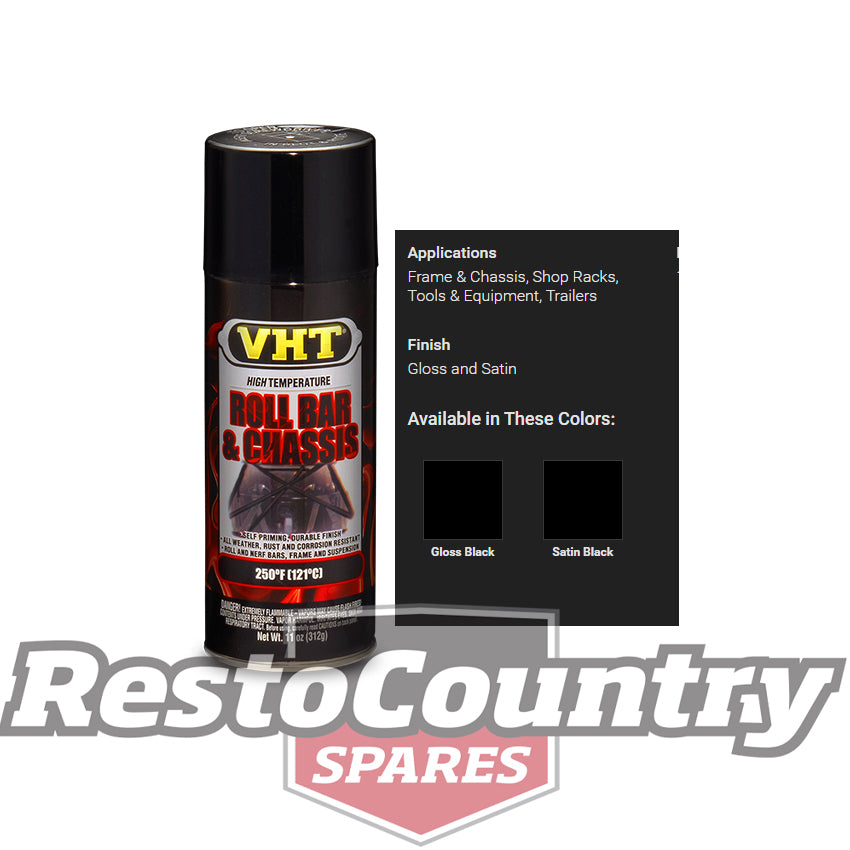 VHT Roll Bar & Chassis Paint Gloss Black 312g Aero - SP670