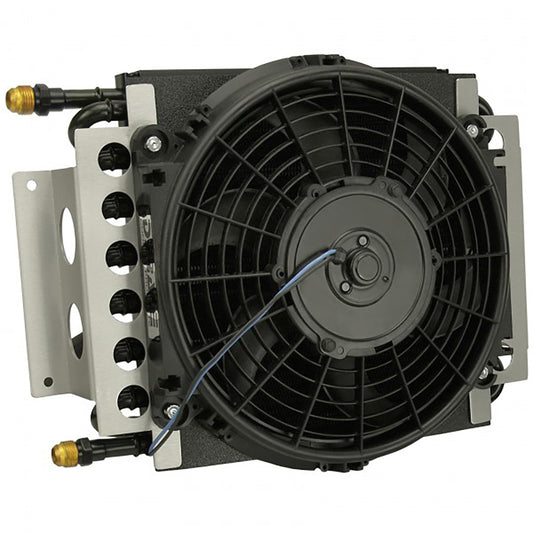 Derale Electra-Cool 16 Pass Remote Transmission Cooler Kit 8AN inlets - 15900