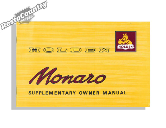 Supplementary Manual HK Monaro - 2805866