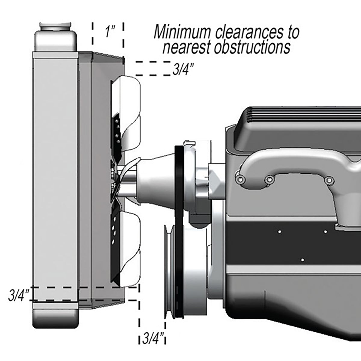 Derale Fan Spacer 1/2 Female 5/8 Pilot - 31500
