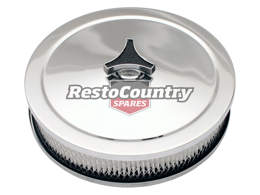 TFI Chrome Air Cleaner 9"X2" 130mm Holley - 456-921