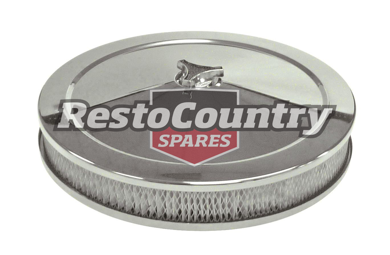 TFI Chrome Air Cleaner 14"X2" Holley Recessed Base - 476-941