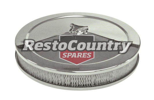 TFI Chrome Air Cleaner 14"X2" Holley Recessed Base - 476-941