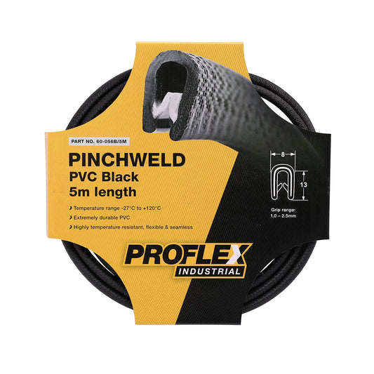 Proflex Pinchweld PVC Black - 5m Length - 60-056B/5M