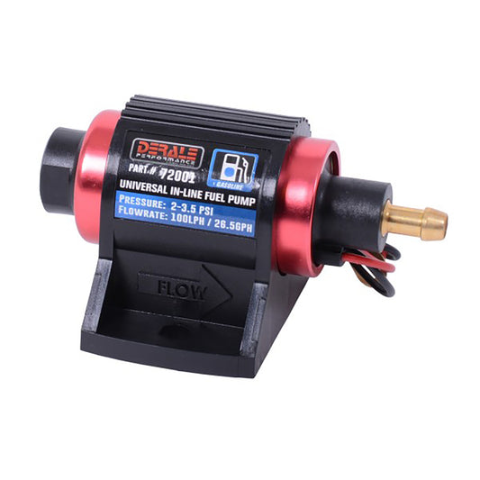 Derale Universal Inline Fuel Pump Kit 100LPH 2-3.5psi - 72001