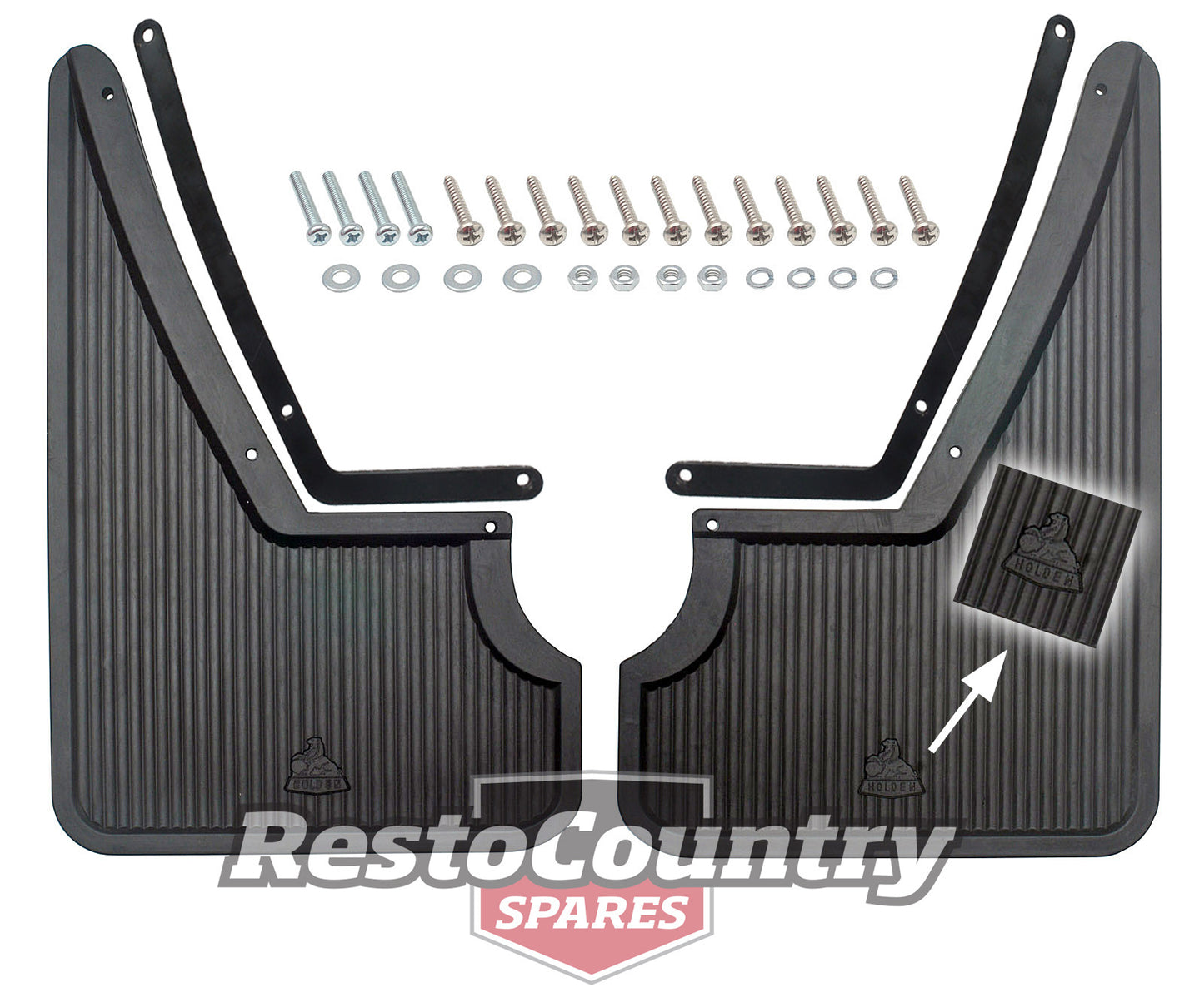 Mudflap Kit Rear HJ HX HZ Sedan Wagon Exc Statesman - 92021180