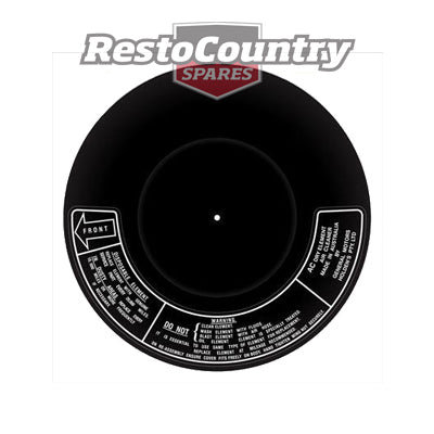 Decal "186" Air Cleaner HK HT HG - ACD1001