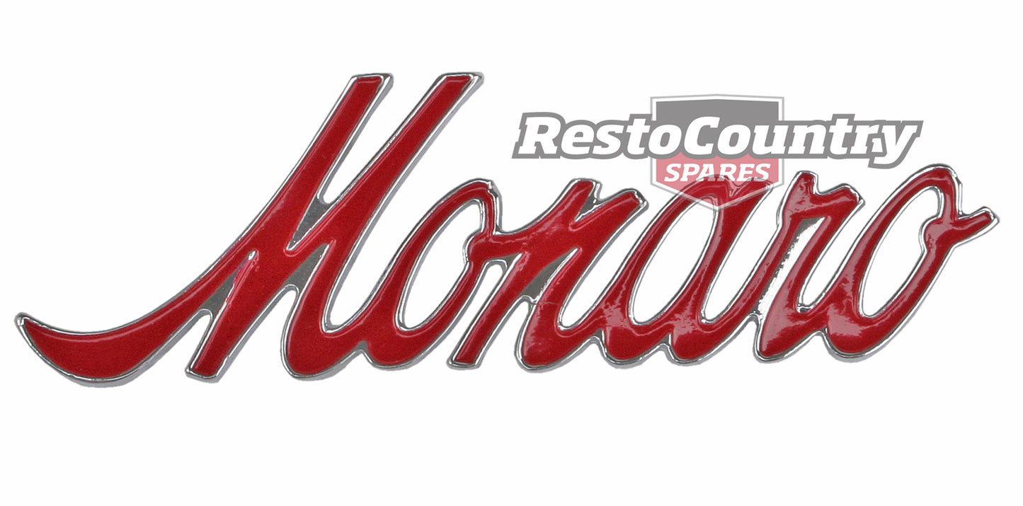 Badge "Monaro" (Red) HQ HJ HX Fender & HQ Coupe Boot - B1049