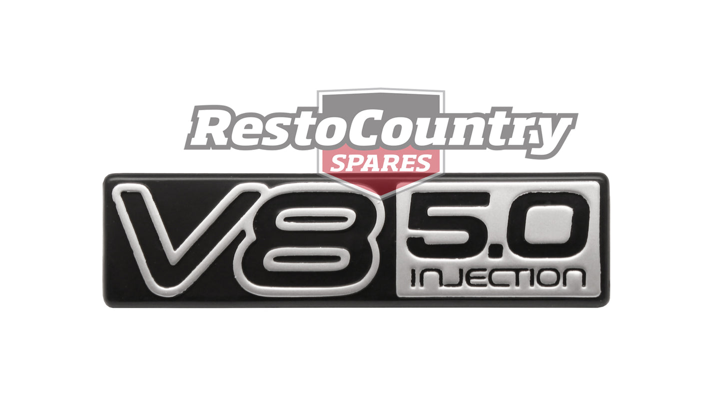 Badge "V8 5.0 Injection" VN Boot (Black & Silver) - B1087