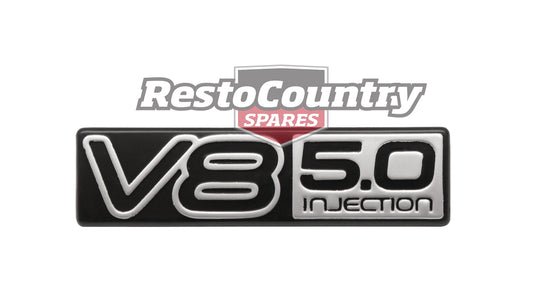 Badge "V8 5.0 Injection" VN Boot (Black & Silver) - B1087