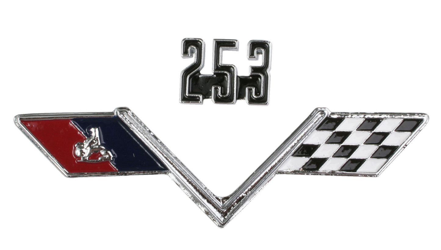 Badge "253" Engine Size And Flags Kit HT HG - B1089