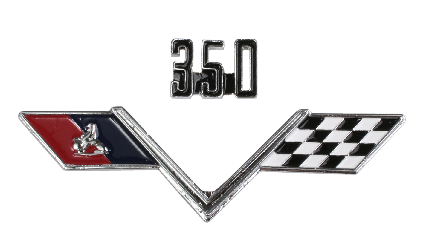 Badge "350" Engine Size And Flags Kit HT HG - B1094