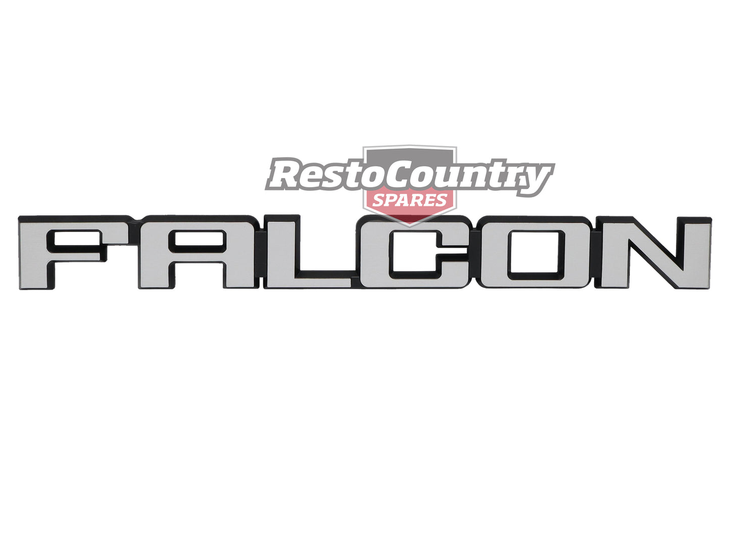 Badge "Falcon" XD XE XF Boot & Tailgate Brushed Chrome - B2054