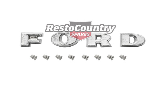 Badge Bonnet Letter Kit "F O R D" XK XL XM XP - B2097