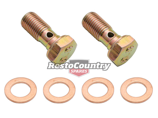 Brake Banjo Bolt Kit 3/8" x 24 (Gold) With Washers XW XY XA XB XC XD XE ZC-ZK - BB11001