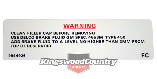 Decal Clean Filler Cap Brake Fluid LX - BD1056