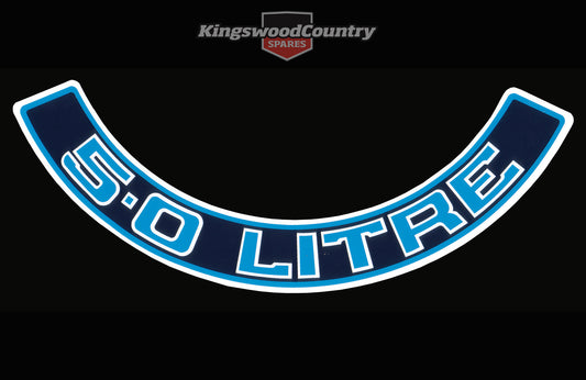 Decal Air Cleaner BlueHZ WB VC VH VK VL Commodore 5.0 Litre V8 - BD1060