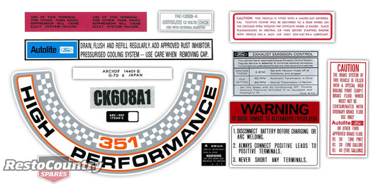 Decal Kit XW GT 351 Cleveland 4V  - BD2035