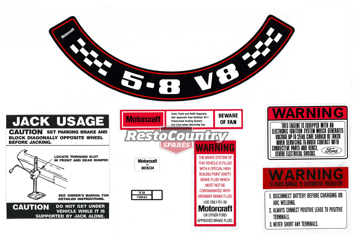 Decal Kit XC ZH 5.8 V8 - BD2075