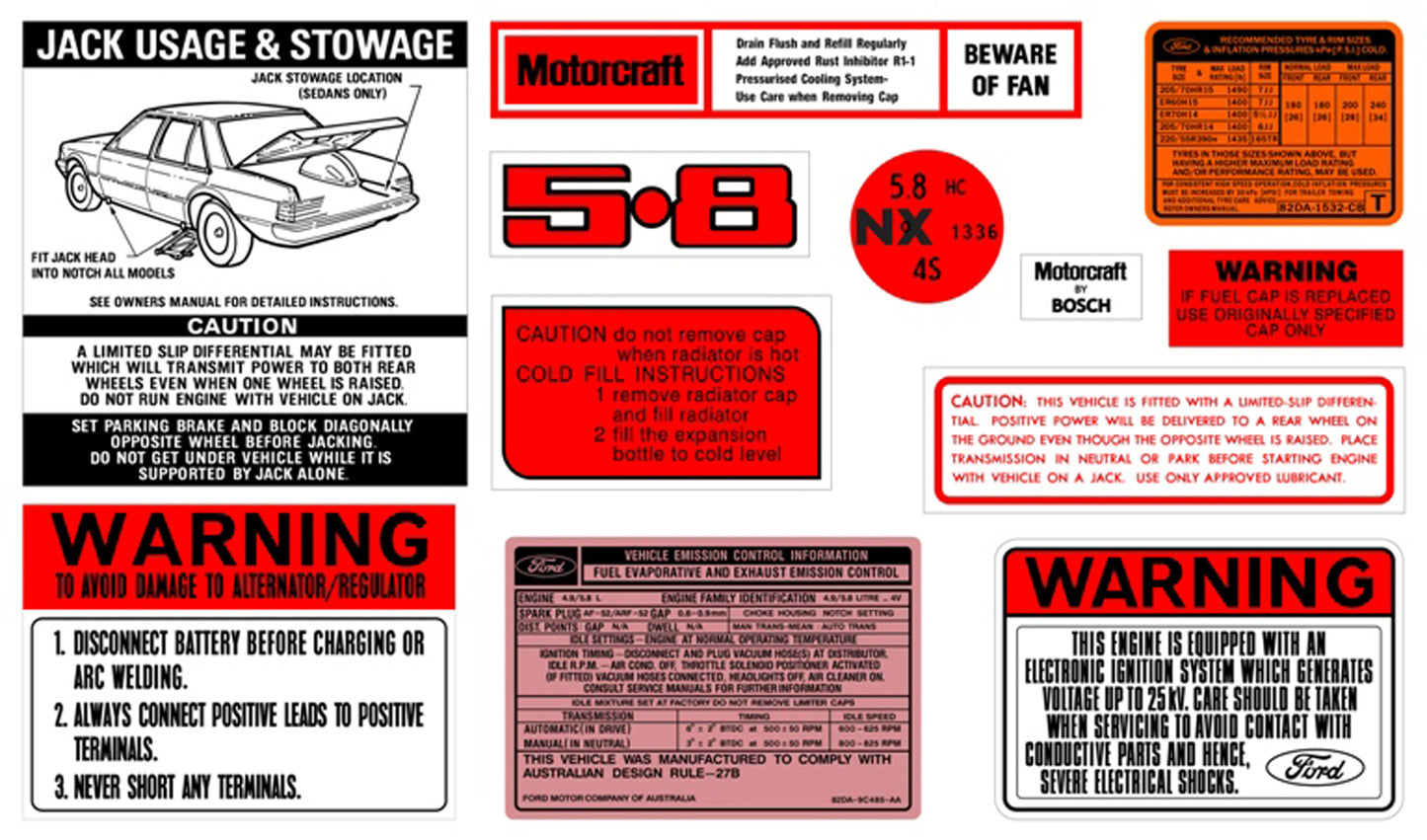 Decal Kit XE ZK 5.8 V8 - BD2079