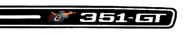 Decal Stripe Kit XY Falcon GT Sedan Black - BD4379