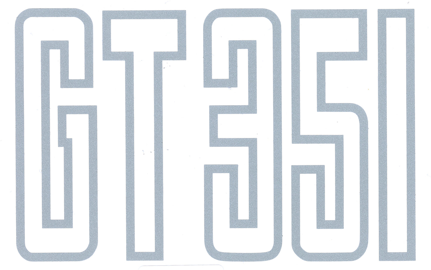 Decal XB GT Fender Large Silver "GT 351" - BD4386