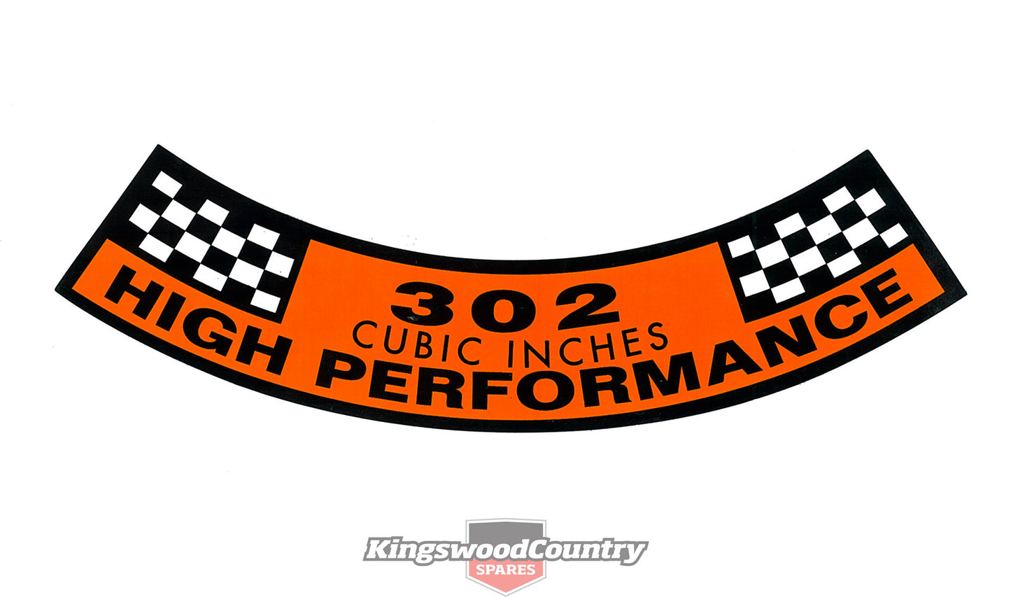 Decal Air Cleaner XT GT"302 High Performance" - BD4574