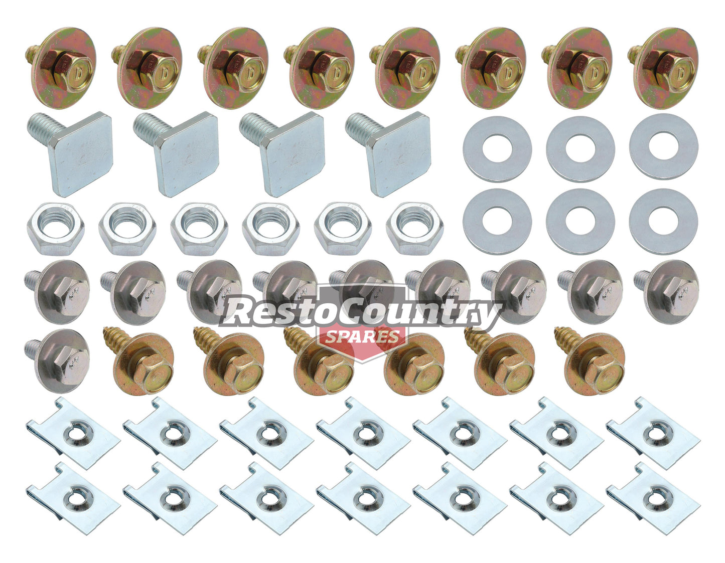 Fender Mounting Bolt Kit VN VG VP VQ Commodore with Bonnet Struts - CBM1017