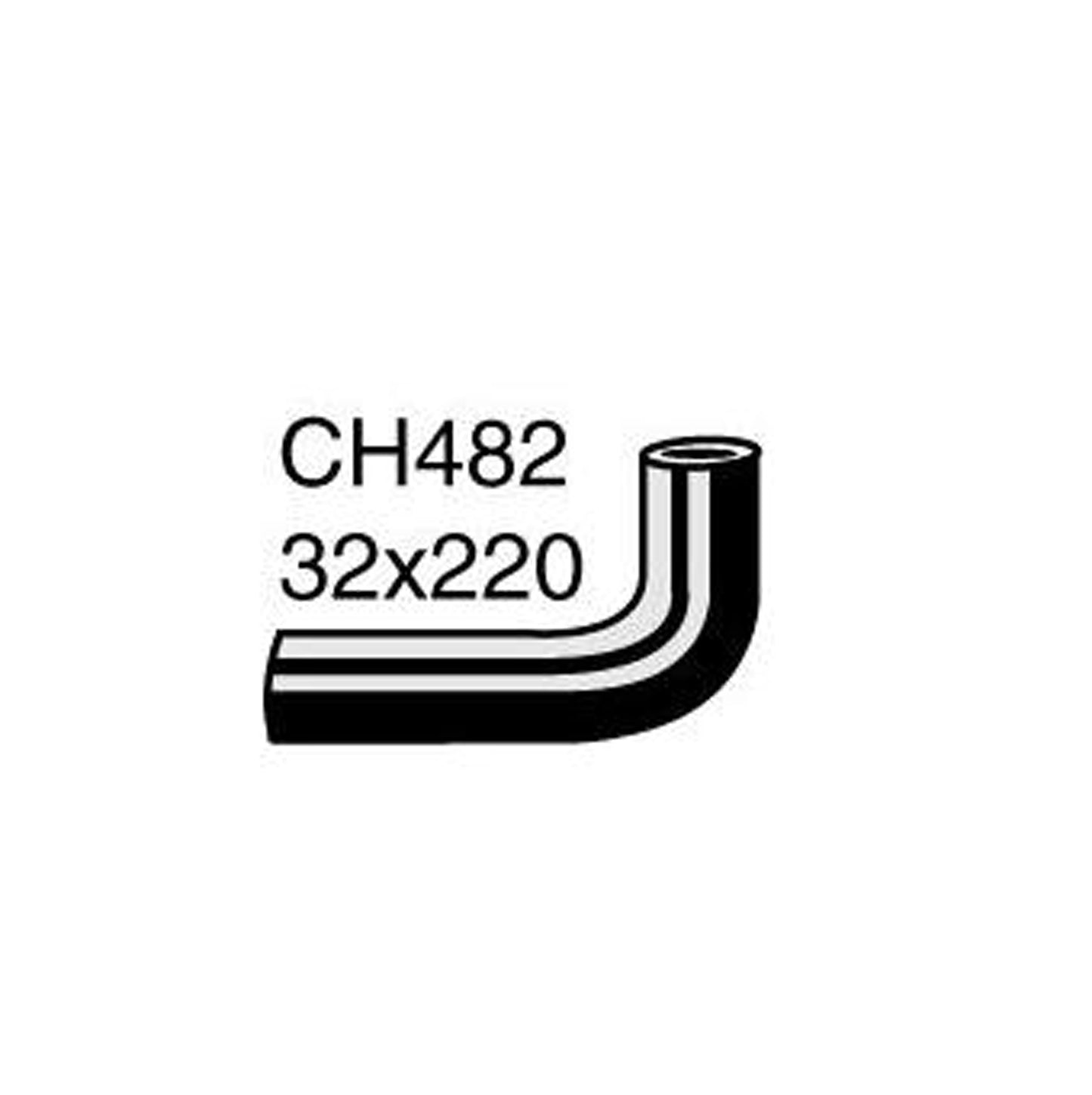 Hose Radiator Upper Holden 48-EK Ford XK XL - CH482