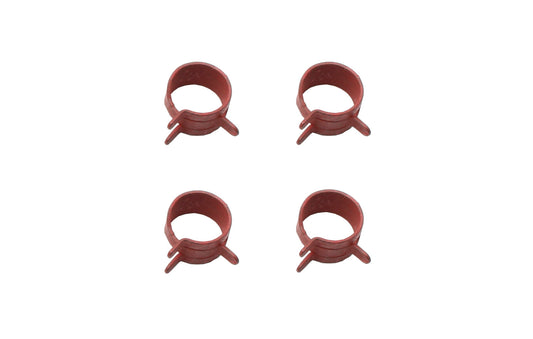 Hose Clamp Kit (Spring Steel) 1/2"OD (Red) (4 Pc - CS0004