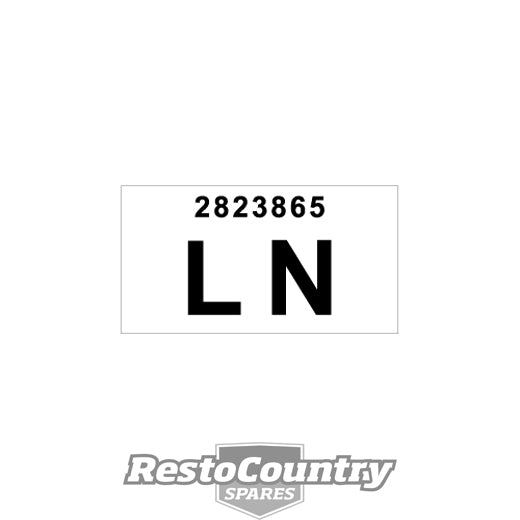 Decal Radiator XU1 "Ln" 2823865 - D1005