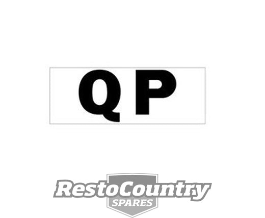 Decal "Qp" Wiper Motor HQ HJ - D1032