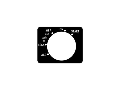 Decal Ignition Switch Acc/Lock/Off/On XA XB ZF ZG - D2001