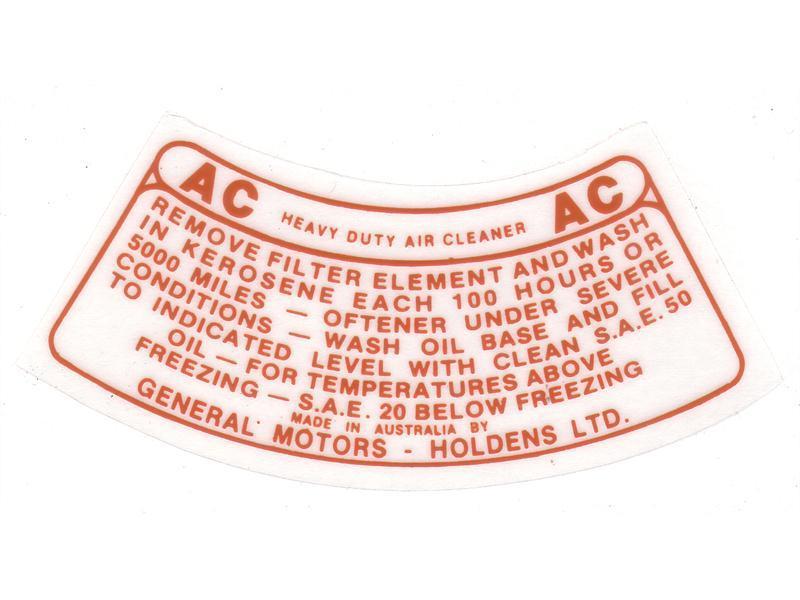Decal (Brown) FE Early FC Air Cleaner "Ac" - DAC3