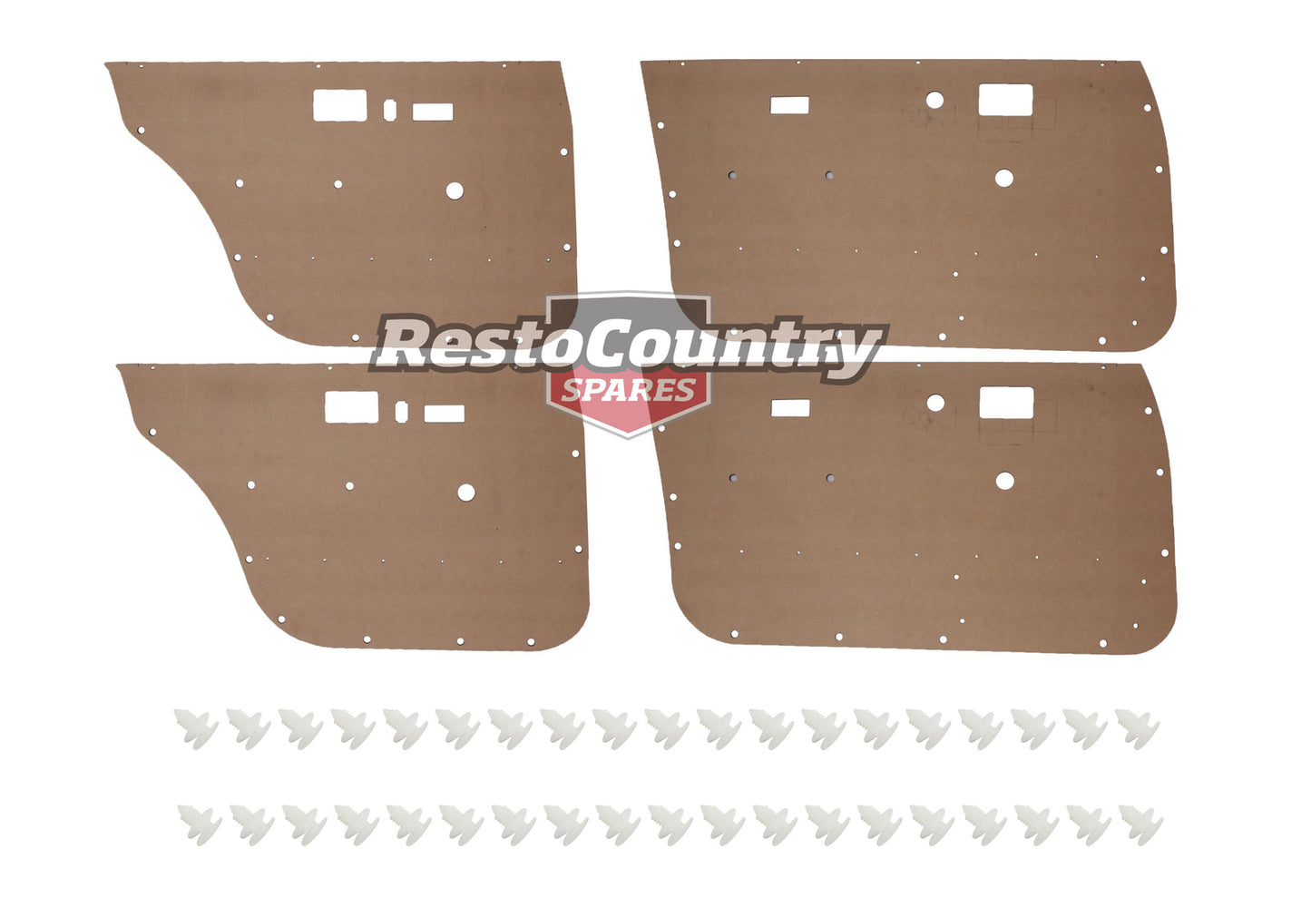 Door Trim Card Kit VB VC VH VK VL Commodore Sedan & Wagon - DC1008