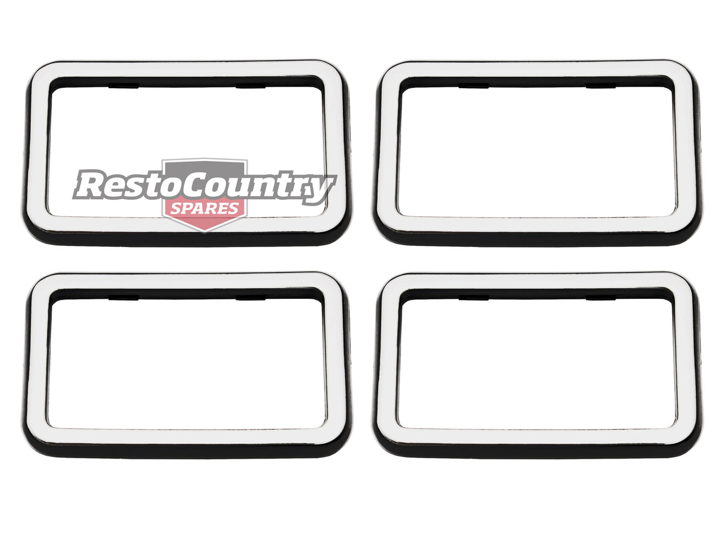 Surround Inner Door Handle VB VC VH VK VL Commodore Chrome/Black - DHS1001