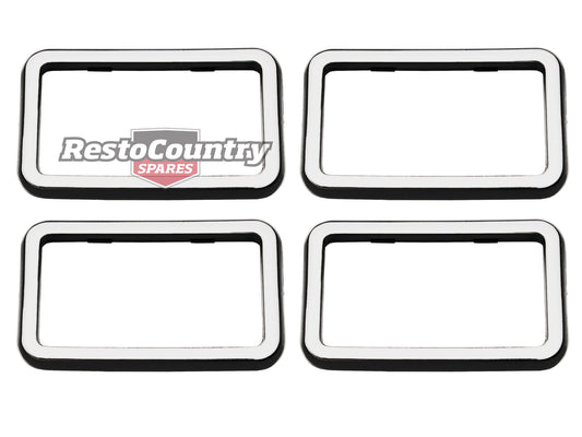 Surround Inner Door Handle VB VC VH VK VL Commodore Chrome/Black - DHS1001