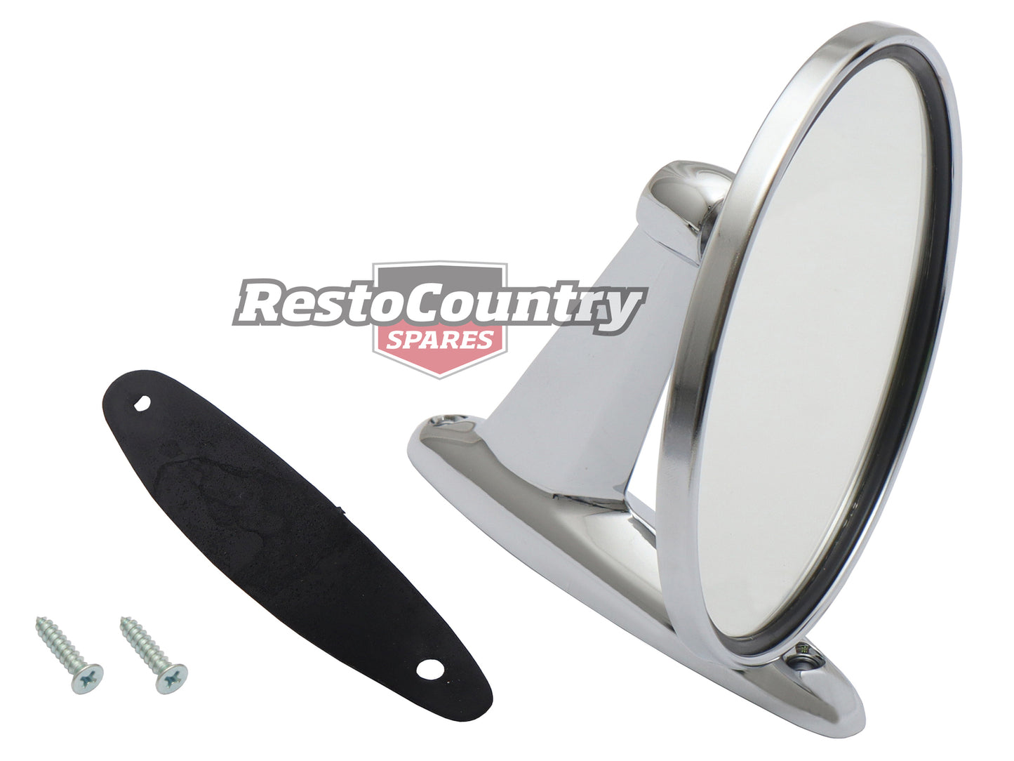Door Mirror Universal Chrome Round Left Or Right - DM1034