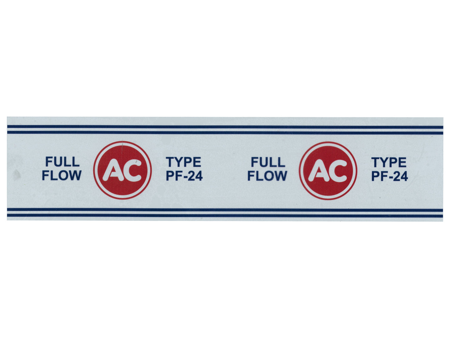 Decal Oil Filter Pf24 Ac (White) - DOF002