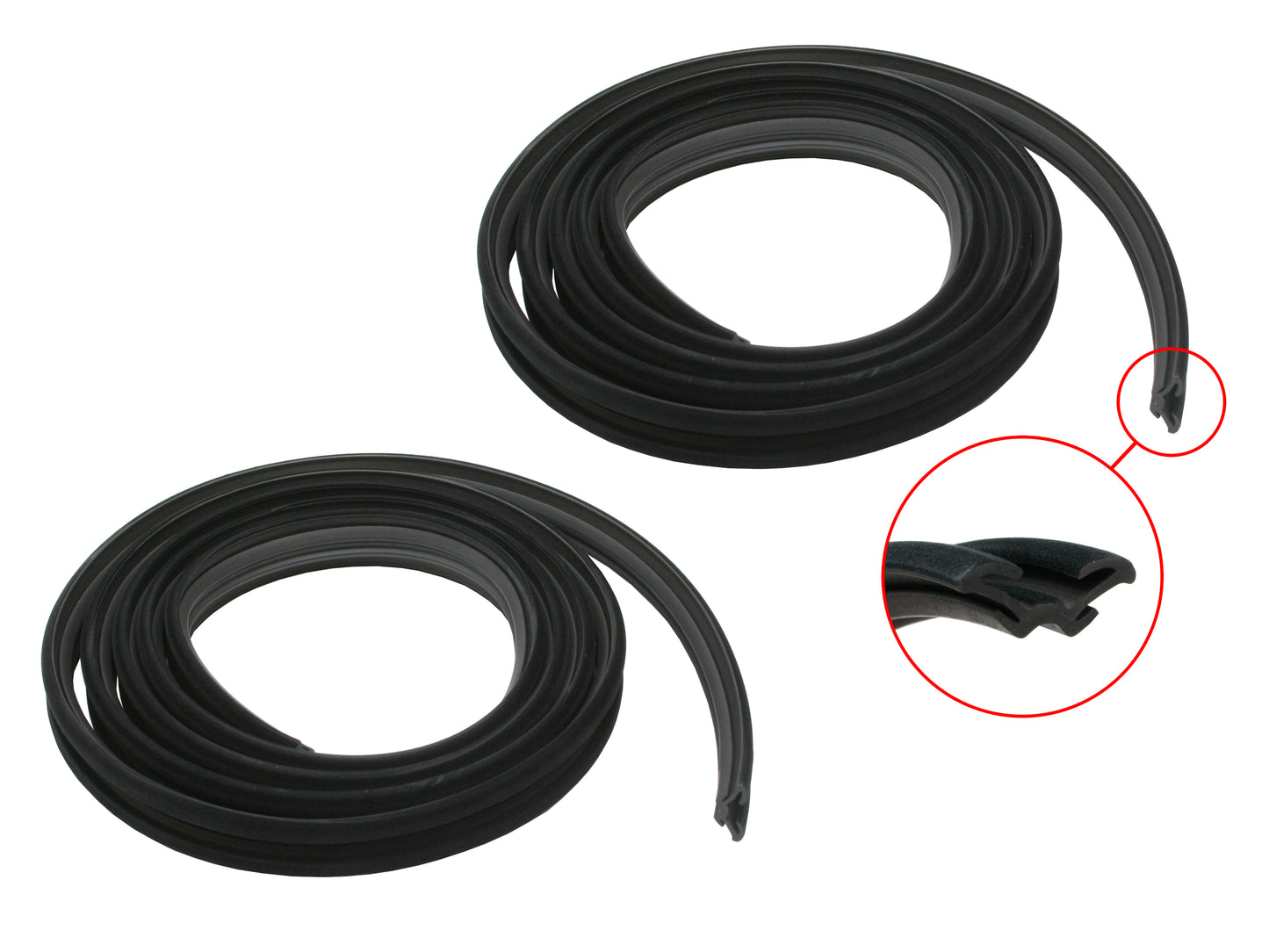 Door Rubber Kit HD HR Rear Sedan - DRKHD2