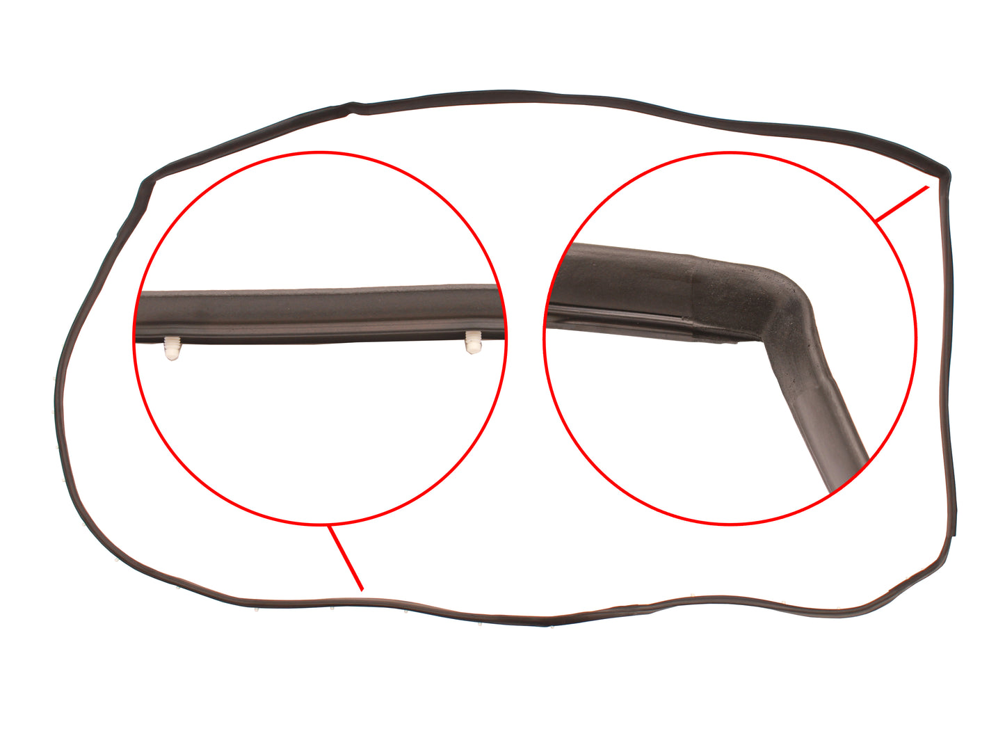 Door Rubber Kit VB VC VH Commodore Rear Sedan SLE - DRKVB5