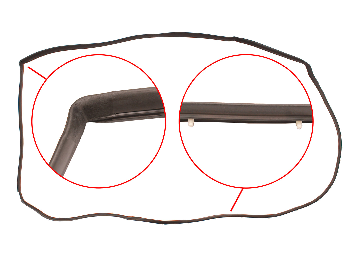 Door Rubber Kit VB VC VH Commodore Rear Sedan Exc SLE - DRKVB2