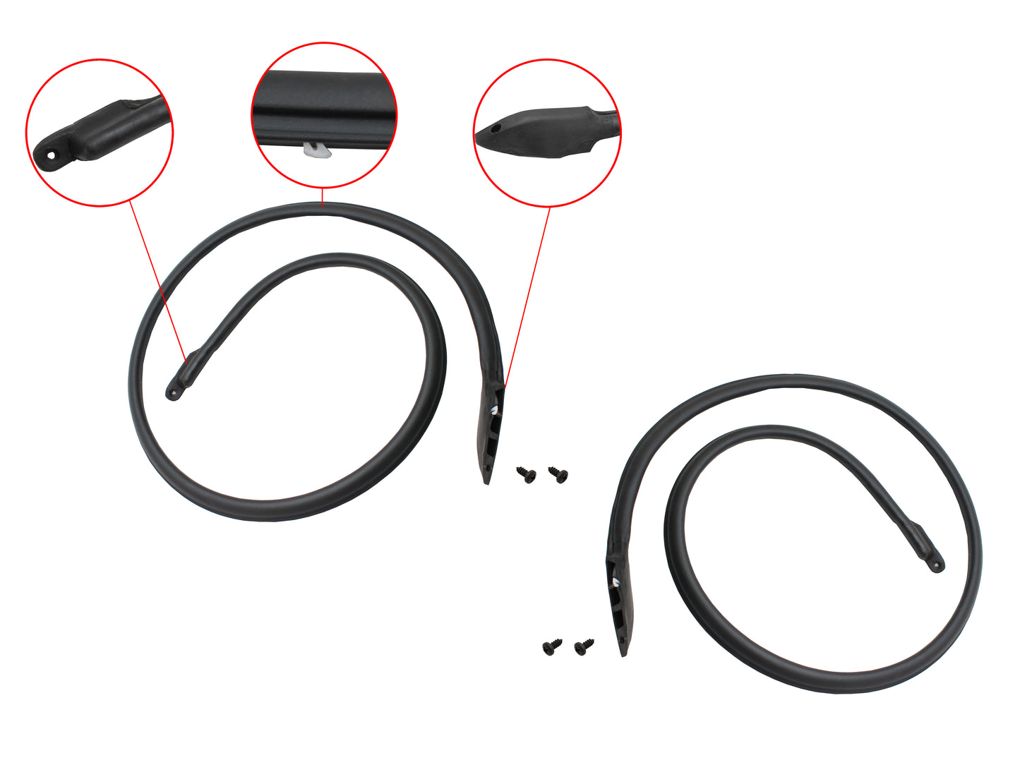 Door Rubber Kit XA ZF Front Sedan Wagon No Pinchweld - DRKXA1