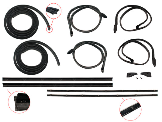 Door Rubber Kit XB ZG Front Sedan Wagon No Pinchweld - DRKXB1