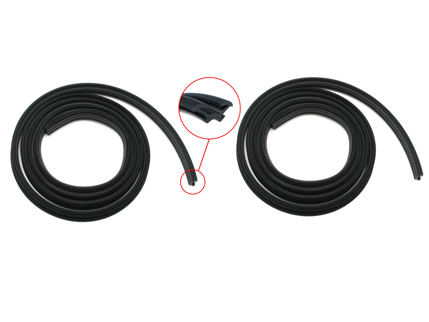 Door Rubber Kit XC ZH Front Sedan Wagon No Pinchweld - DRKXC1