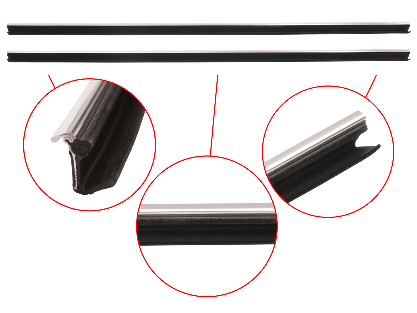 Door Rubber Kit XC ZH Front Sedan Wagon No Pinchweld - DRKXC1