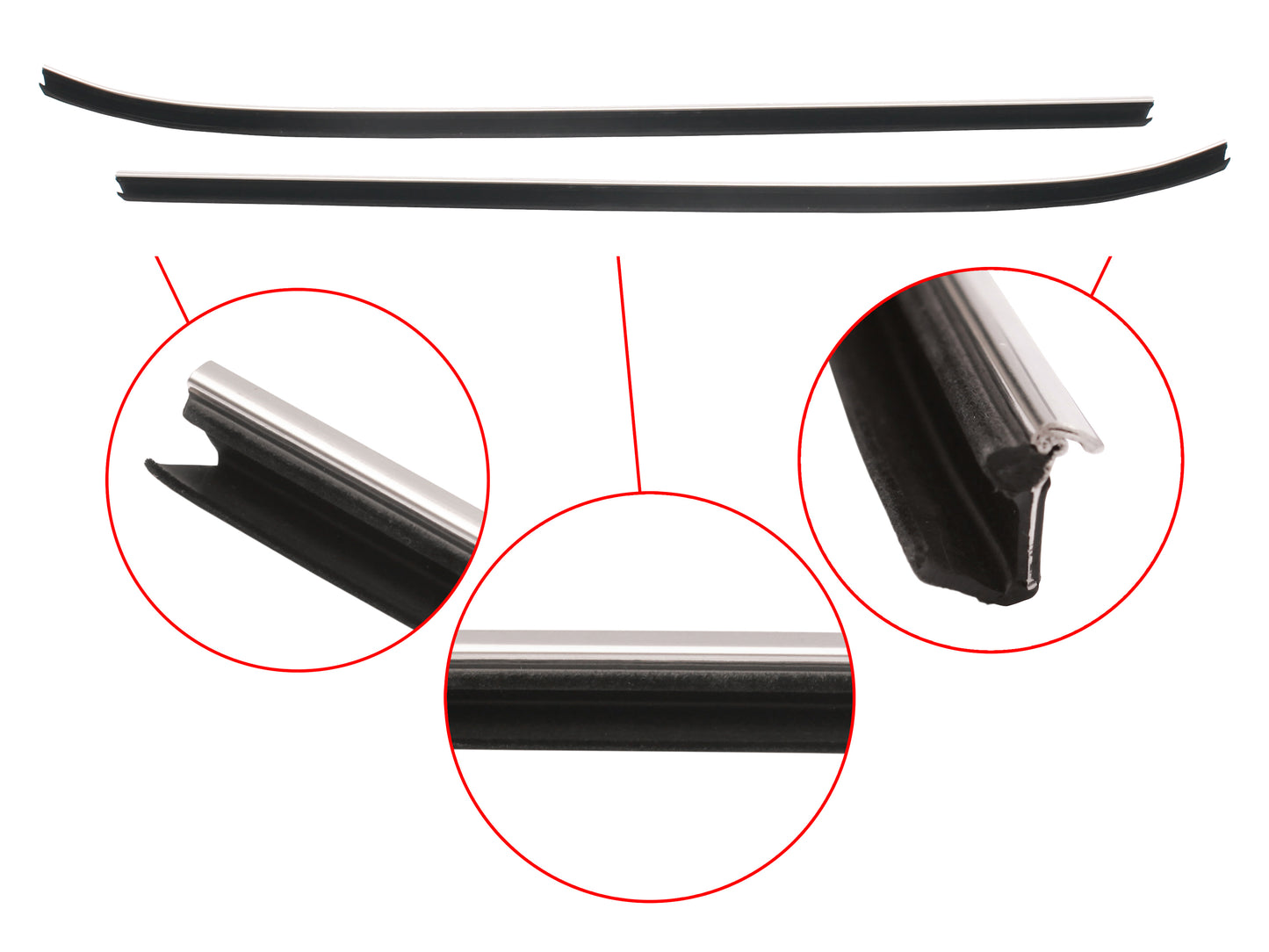 Door Rubber Kit XC ZH Rear Sedan Wagon No Pinchweld - DRKXC2