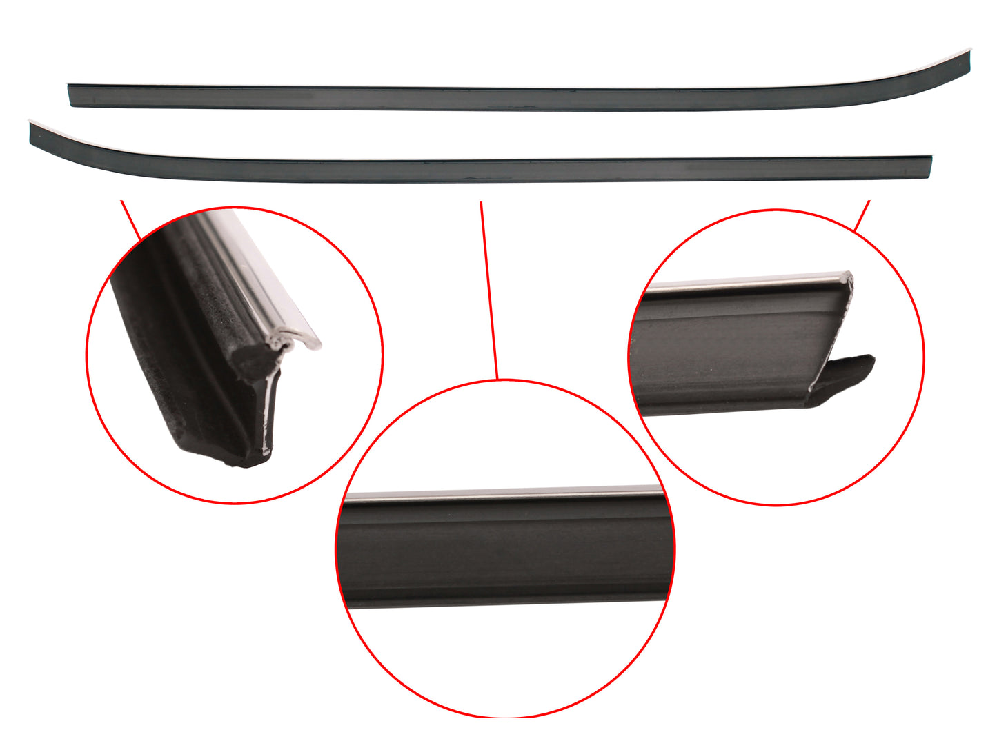 Door Rubber Kit XC ZH Rear Sedan Wagon No Pinchweld - DRKXC2