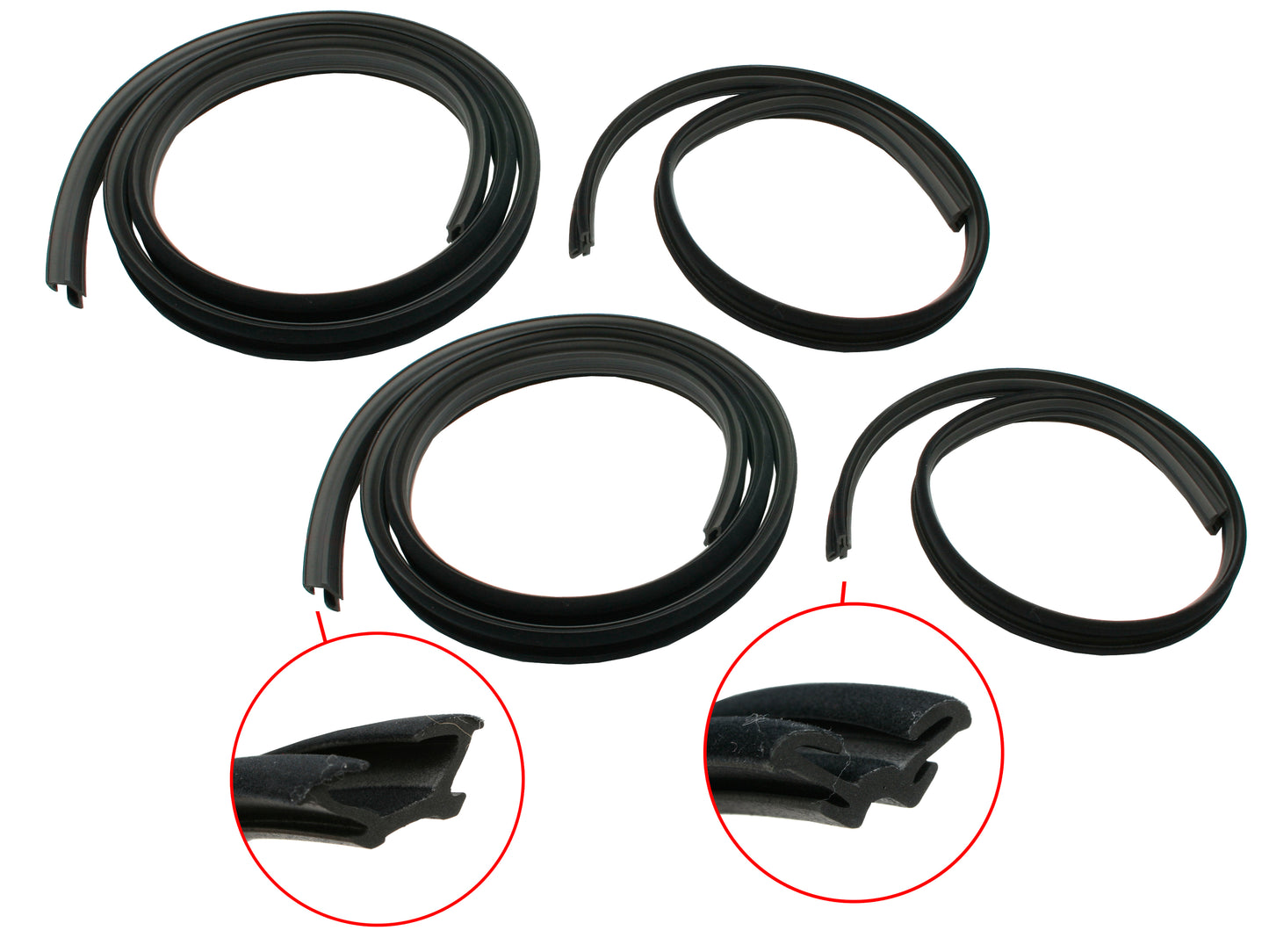 Door Rubber Kit XY ZD Front All - DRKXY1